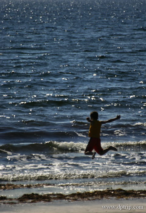 10_GooseberryCove001 Gooseberry Cove -港湾平静,沙滩柔和,很多孩童在嬉戏.