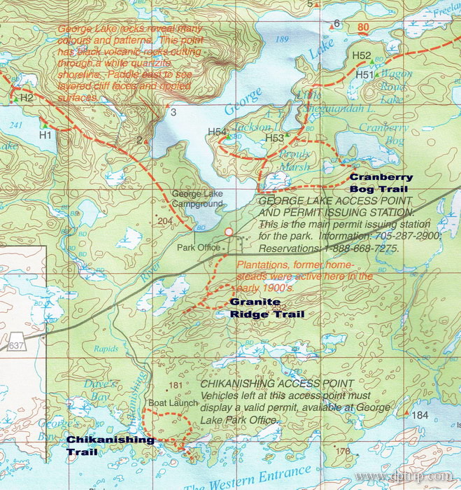 2003_killarney06 Crainberry Bog Trail, Granite Ridge Trail & Chikanishing Trail- 
Day Hikes in the Park
